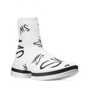 STUART WEITZMAN Women’s SW-612 Sock Bootie Sneaker Black/White  Size 5-6 1/2